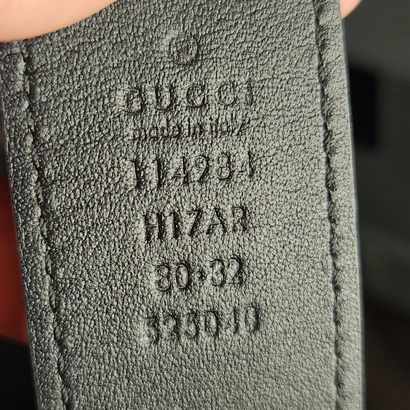 GUCCI DOUBLE GG MARMONT LEATHER BELT WITH SHINY BUCKLE - Picture 2 of 4